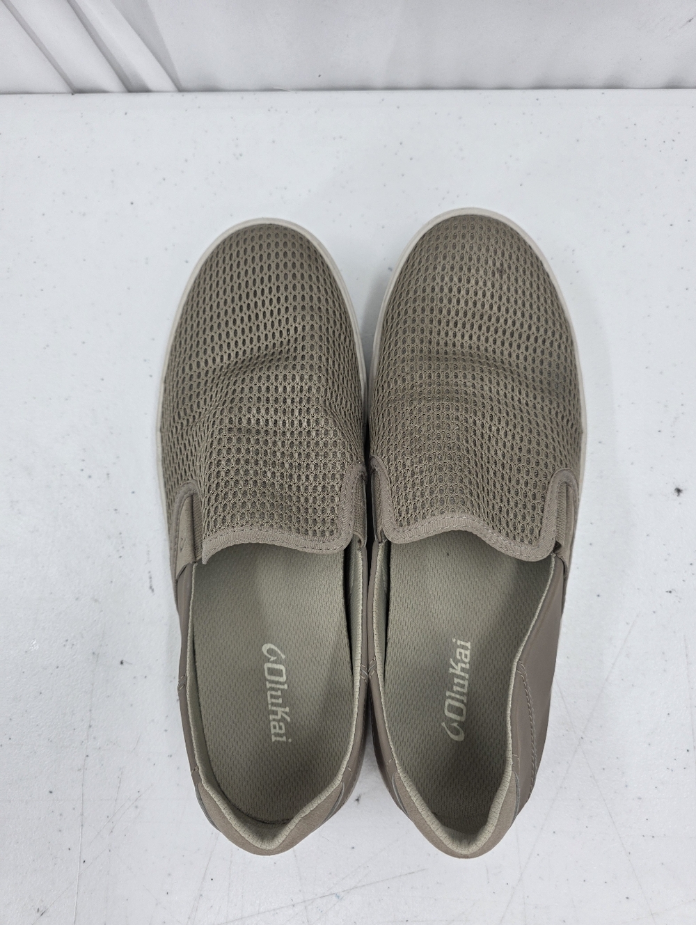 OluKai Lae‘ahi Slip-On Sneakers Mens Size 10 Clay Fabric Mesh Casual 10443-1010. - Picture 4 of 10